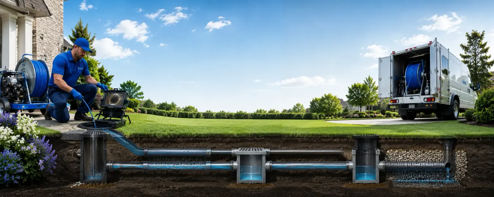 Outdoor drain cleaning information for Aroma Park, IL